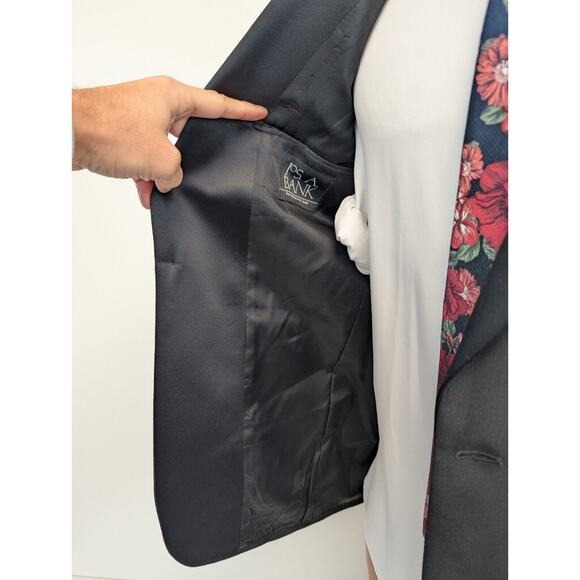 Jos A Bank Tuxedo Suit Men 36R Wedding Prom Mason Formal Pants 30x26 Wool 1 Btn - Picture 9 of 12